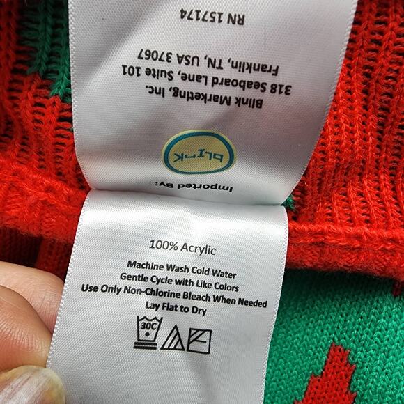 Cesar Holiday Ugly Sweater Red Green Size Large - Picture 10 of 10